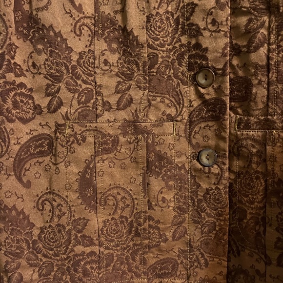 Rebecca Malone light-weight jacket in tan and brown.  Petite medium size. - Picture 2 of 6